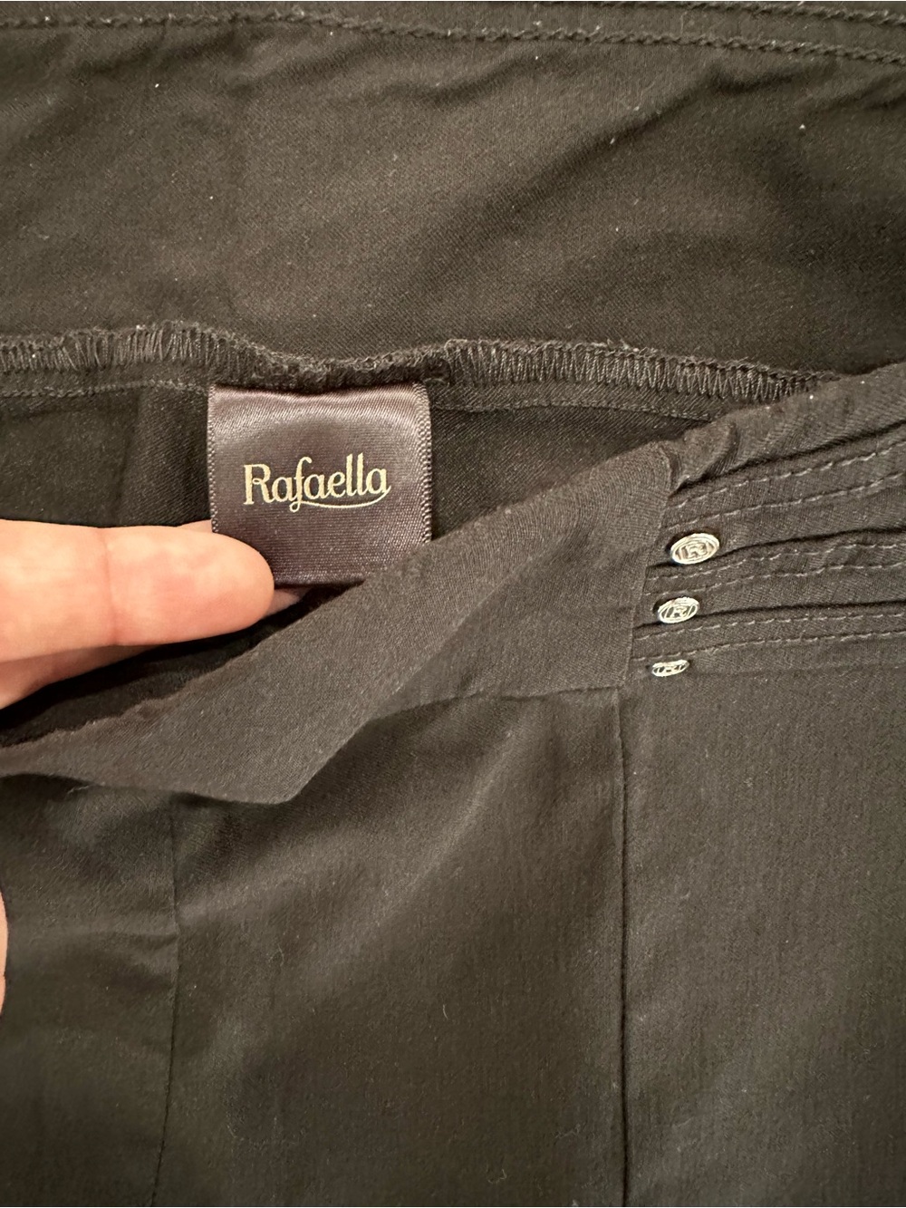 Rafaella Black Slim Straight Ponte Pants - Picture 2 of 4